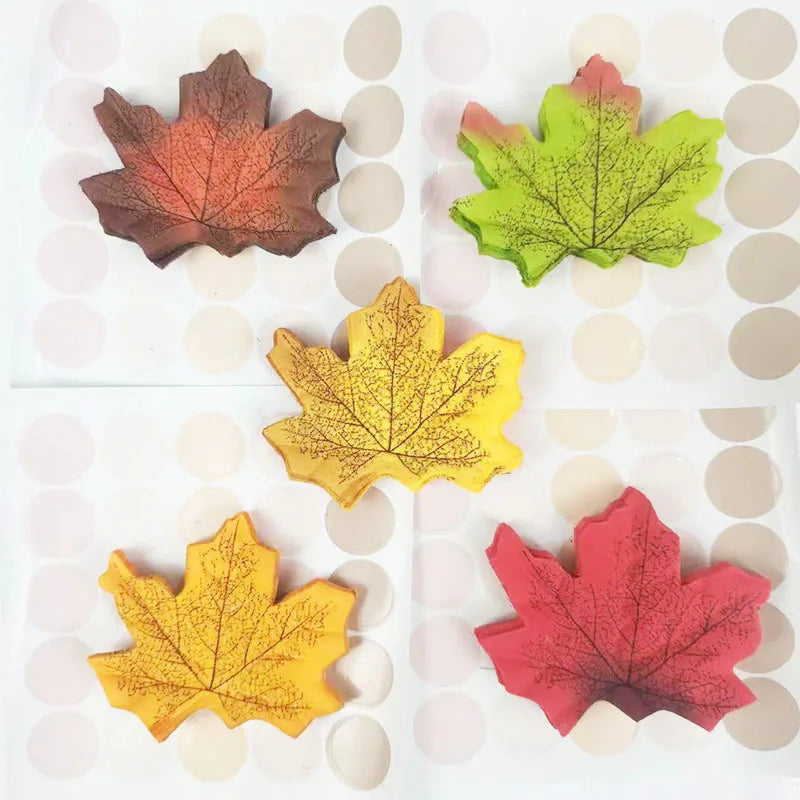 Yannew 500pcs Artificial Fall Maple Leaves Silk Leaf for Craft DIY Thanksgiving Wedding Party Decoration Autumn Home Table Decor