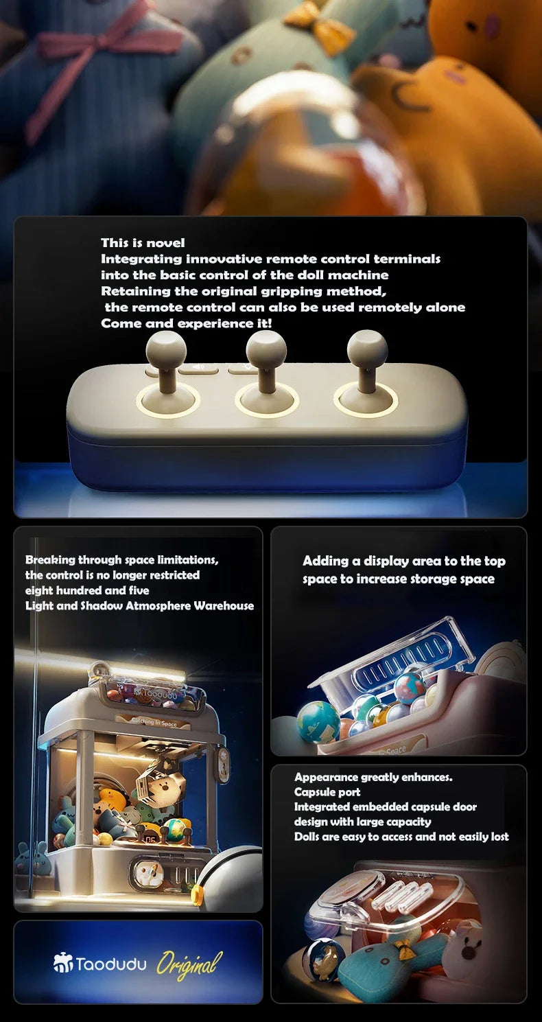 Big Size Doll Machine Kids Coin Operated Play Game Mini Claw Catch Toy Crane Machines Music Doll Children Xmas Gifts Toys