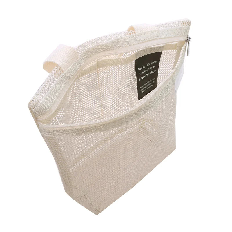 Mesh Makeup Toiletry Storage Bags Handbags Portable Travel Washing Body Shower Tools Organizer Hanging Cosmetic Organizer Pouch