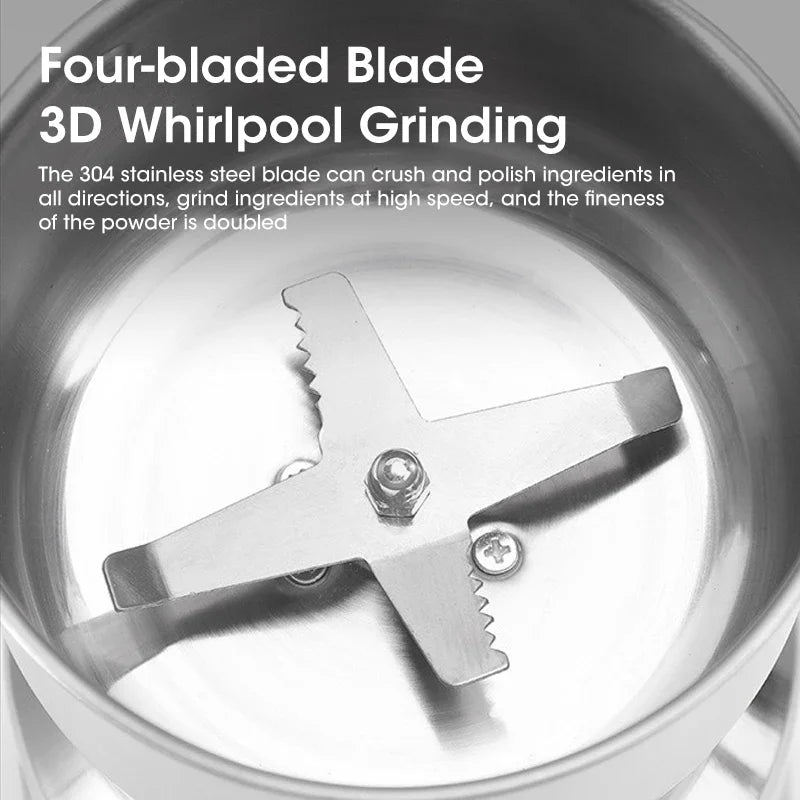 Mini Electric Grinder Household 300ml Ultrafine Baby Food Pulverizer Coffee Grinder Spice Pepper Grinder Grain Mill 4 Blades