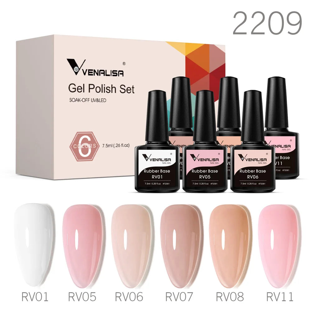 Kit de vernis à ongles en gel 6 couleurs