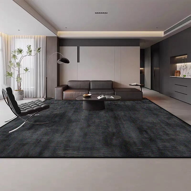 Nordic Solid Color Living Room Carpet Abstract Decoration Bedroom Bedside Large Rugs Modern Style Soft Plush Floor Mat Non-slip