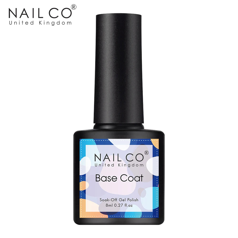 NAILCO Vernis Semi Permanent UV Gel Nail Polish Black White Color Nails Art Manicure TOP BASE Varnish Hybrid Nail Professionals
