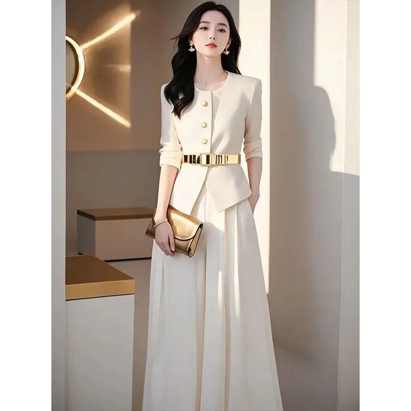 Single/set, Autumn New High-end Women's Clothing Fashion Foreign-style Professional Xiaoxiangfeng Jacket Culottes Two-piece Set