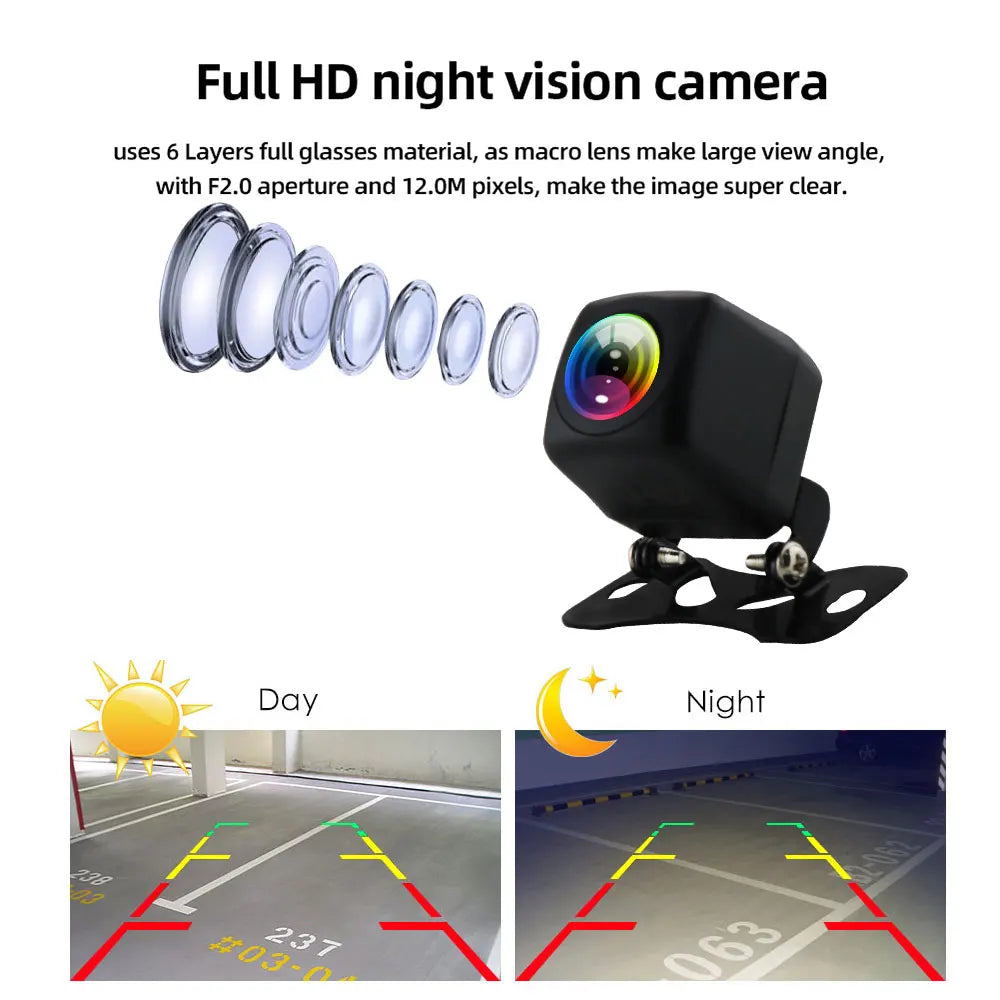 Hizpo 720P 1080P AHD Reverse Camera Packing Assistance Night Vision Auto Parking Camera Adjustable Bracket AHDC6