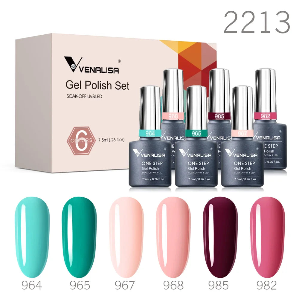 Kit de vernis à ongles en gel 6 couleurs