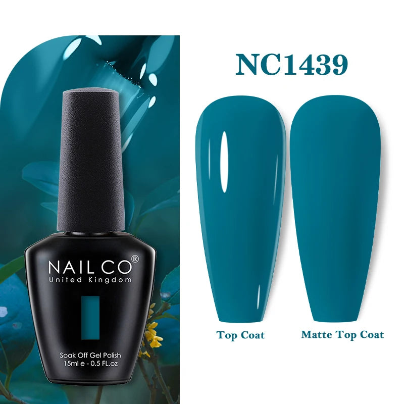 NAILCO Vernis Semi Permanent UV Gel Nail Polish Black White Color Nails Art Manicure TOP BASE Varnish Hybrid Nail Professionals