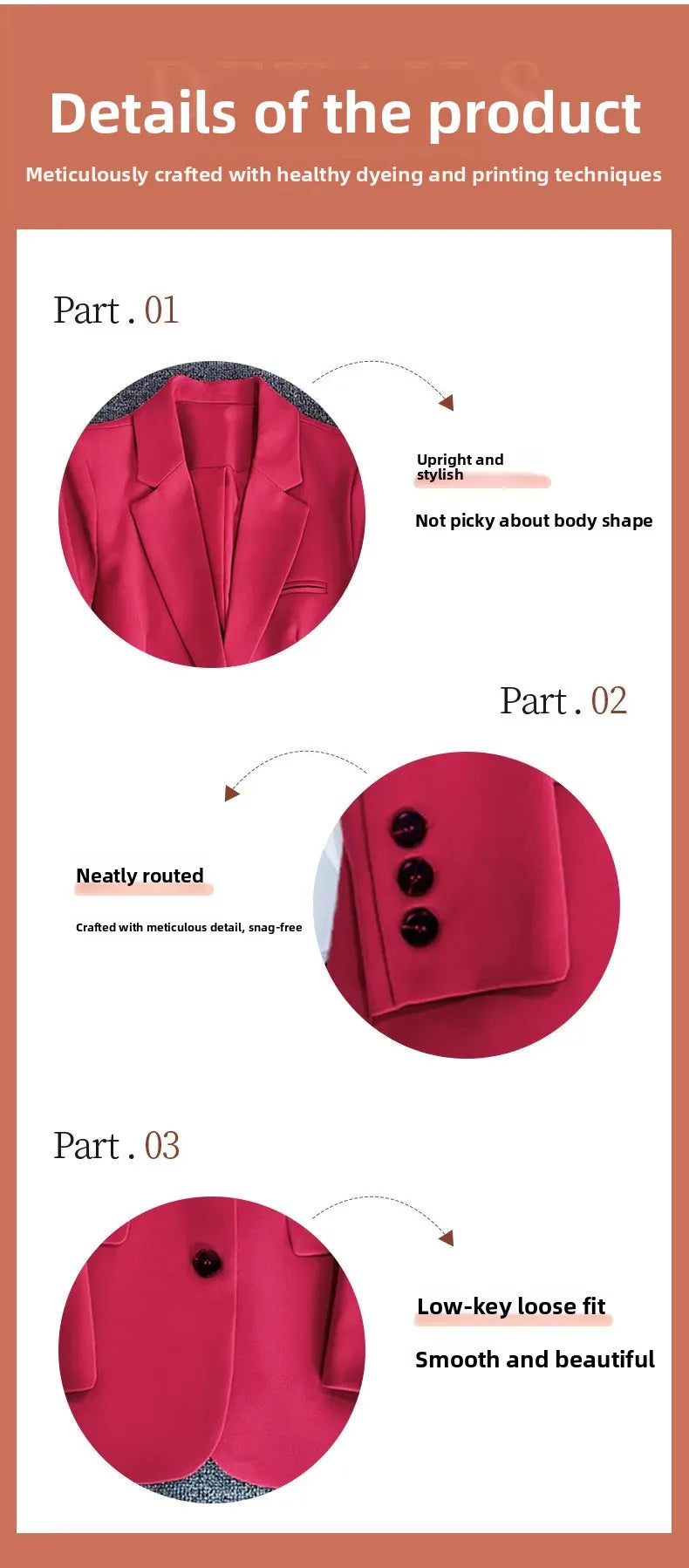 Veste a simple boutonnage slim fit élégant