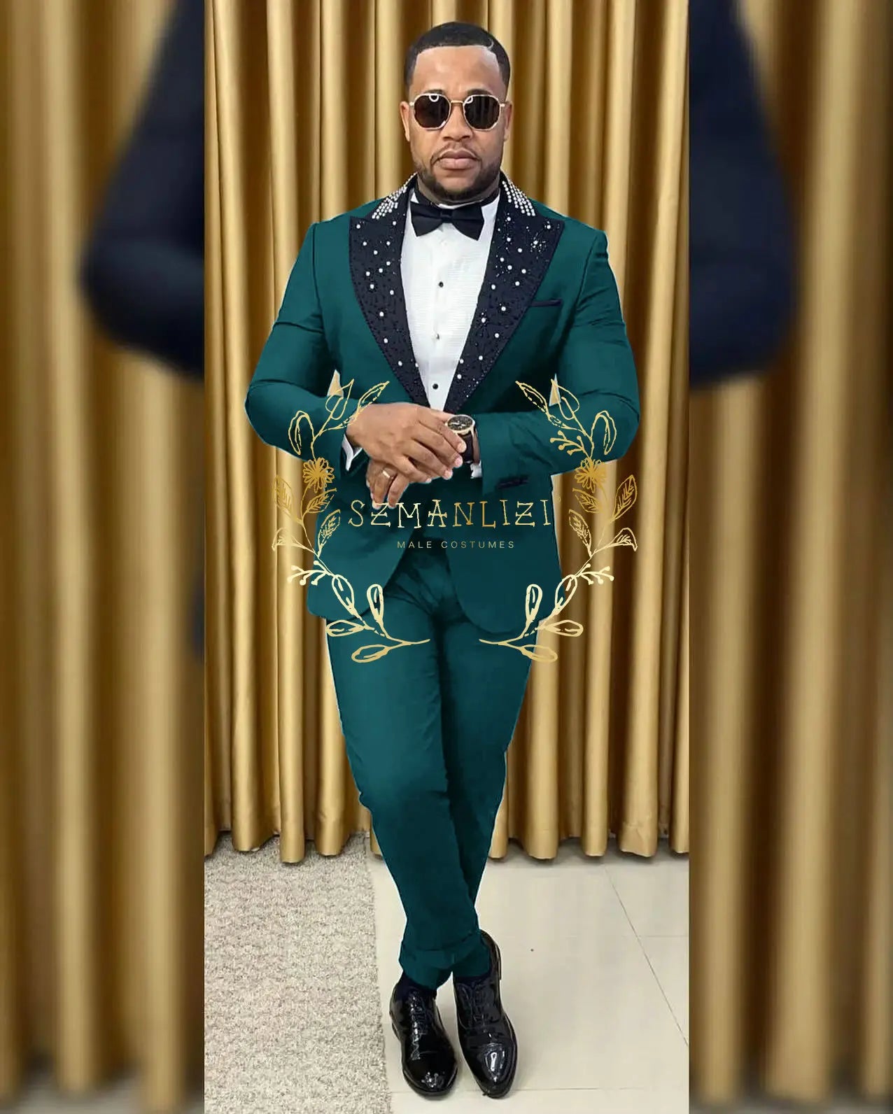 Smoking perler noir 2 pièces collection 2025