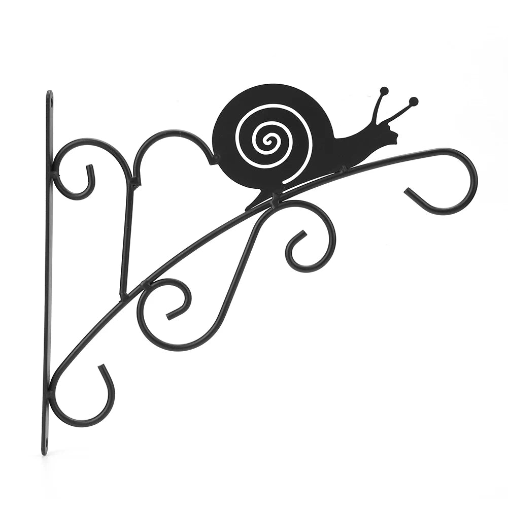 11.8inch Hanging Plant Bracket Iron Decorative Wall Hanger Hooks Black Iron Plant Hanger Bracket for Flower Baskets Wind Chimes