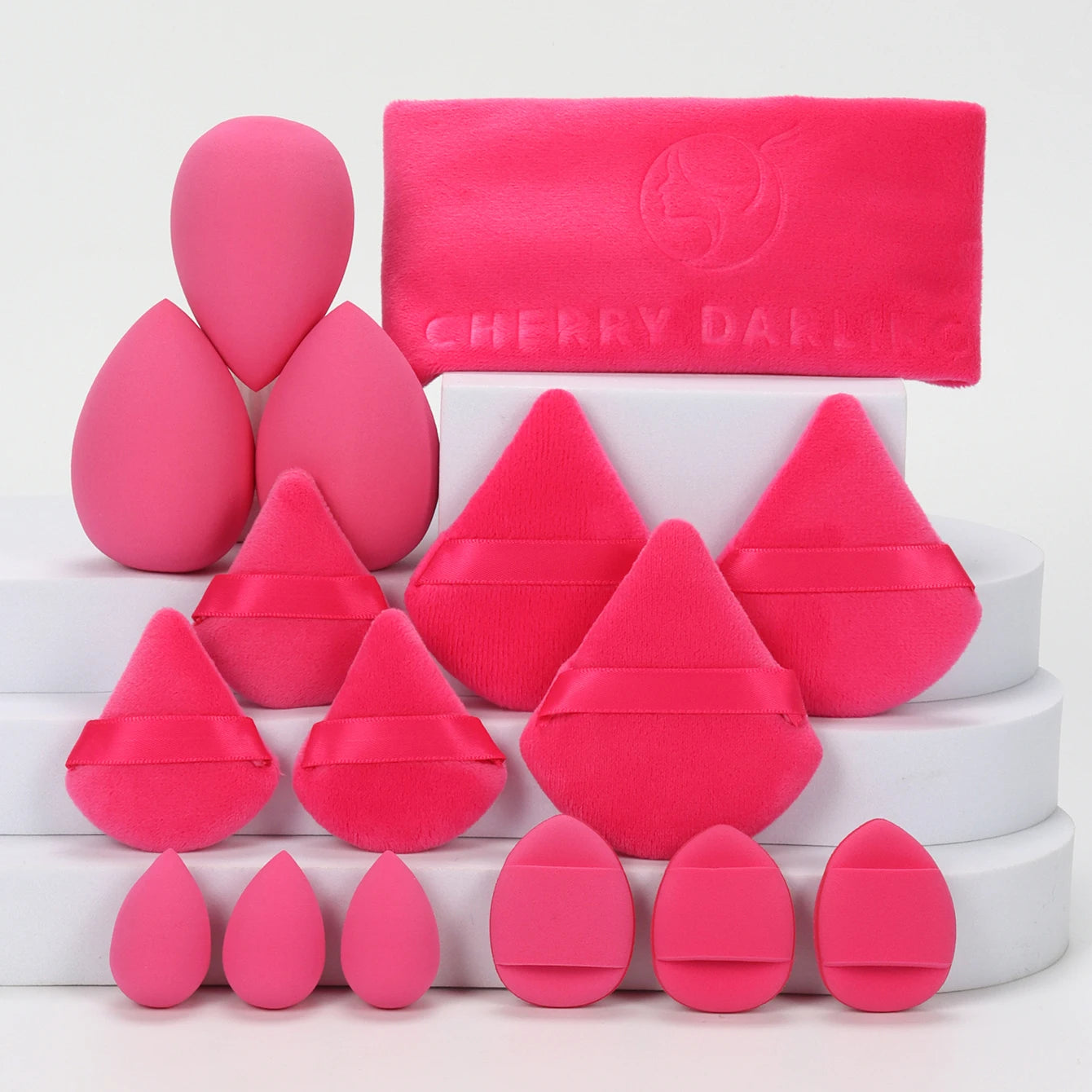 Casual Hairband 16-Piece Set, Face Wash, Facial Cleansing, Makeup Removal, Travel, Suitable for All Skin Types