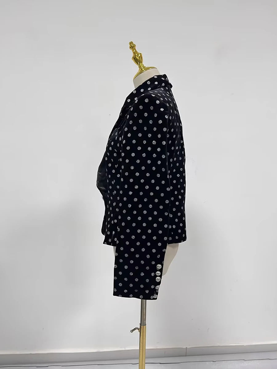 Blazer pour femmes col cranté manches longues