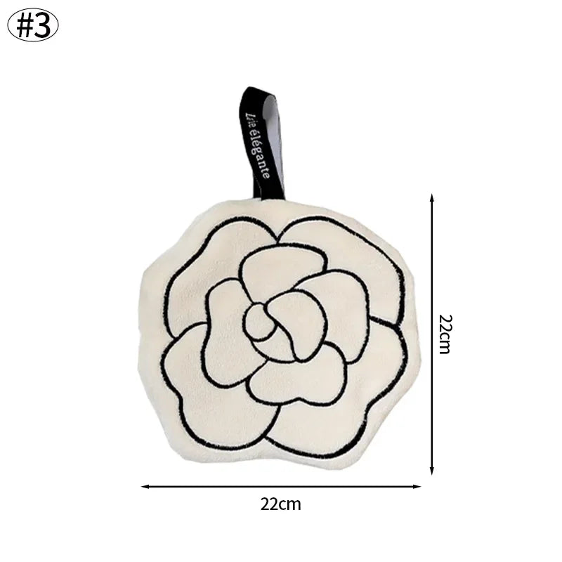 Rose-Shaped Hanging Hand Towel – Decorative Kitchen & Bathroom Washcloth
