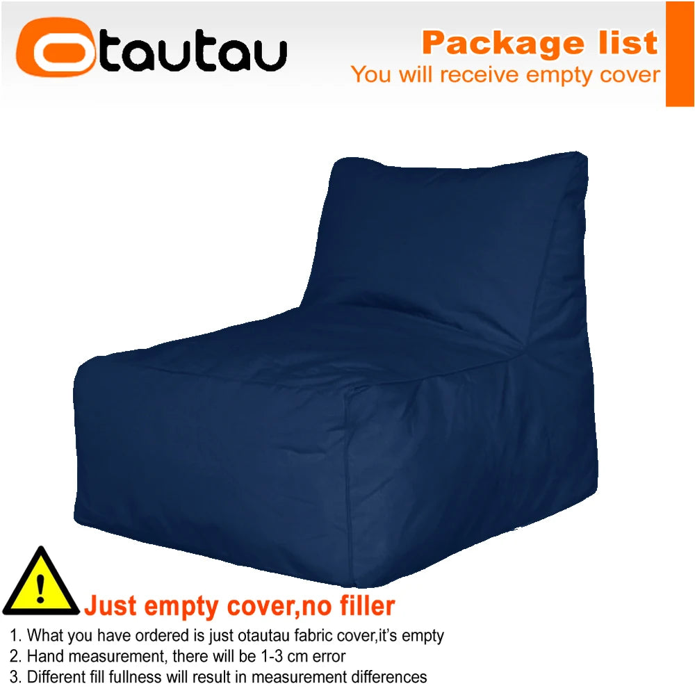 OTAUTAU Outdoor Oxford Bean Bag Lounger Cover Swim Pool Float Sofa Bed Pouf SF508【No Filler!Need To Buy Filler By Yourself !】