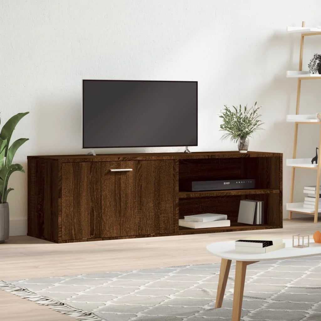 TV Stand Oak Brown 120x34x37 cm Plywood modern luxury, simple style, Interior decoration,living room,home decor,monitor stand