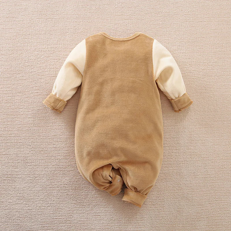 Autumn and winter newborn Christmas long sleeve cute moose onesie pure cotton for comfort and breathability