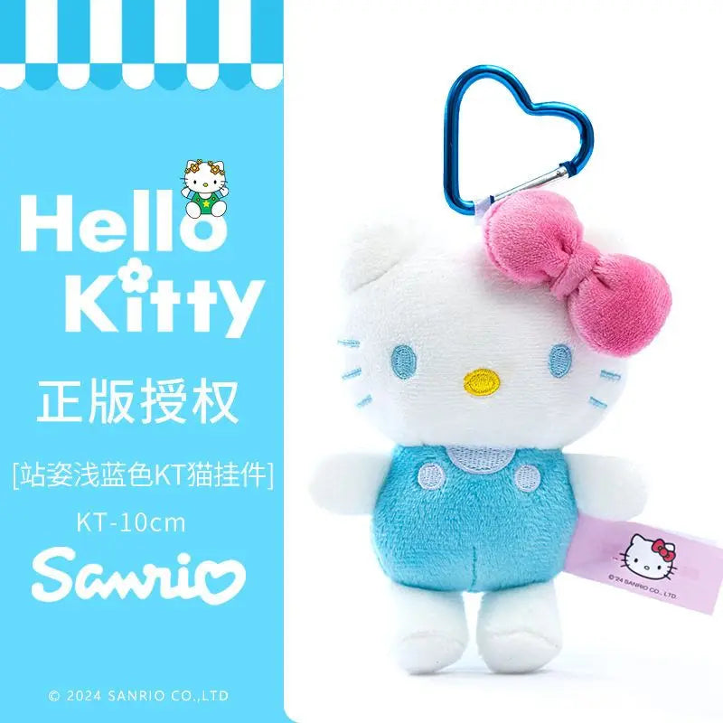 Genuine Sanrio Hello Kitty Cute Girl Keychain Car School bag Pendant Kids Plush Toys Keyring Plushier Birthday Thanksgiving Gift