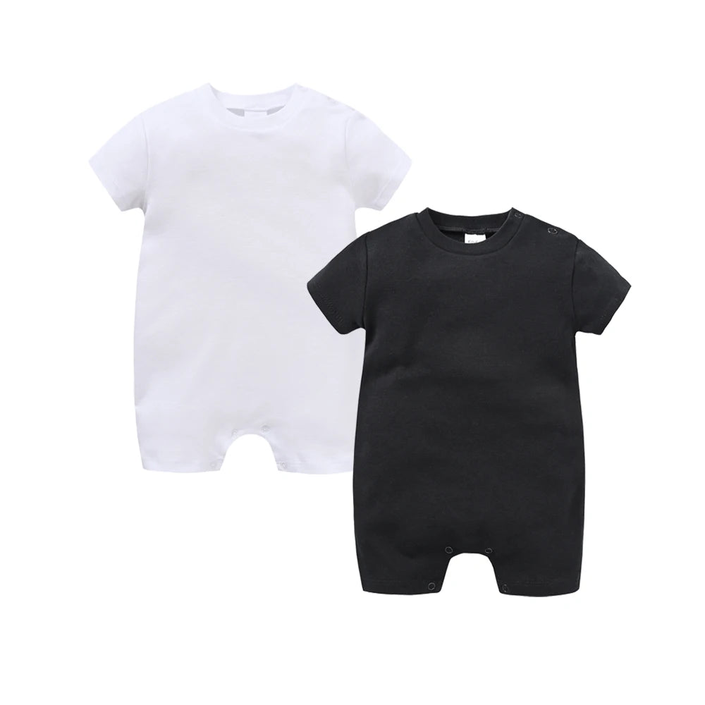 Kavkas 2 Pcs a set Baby Boy Girls Rompers Short Sleeve O-Neck 100% Cotton Summer Infant Clothes