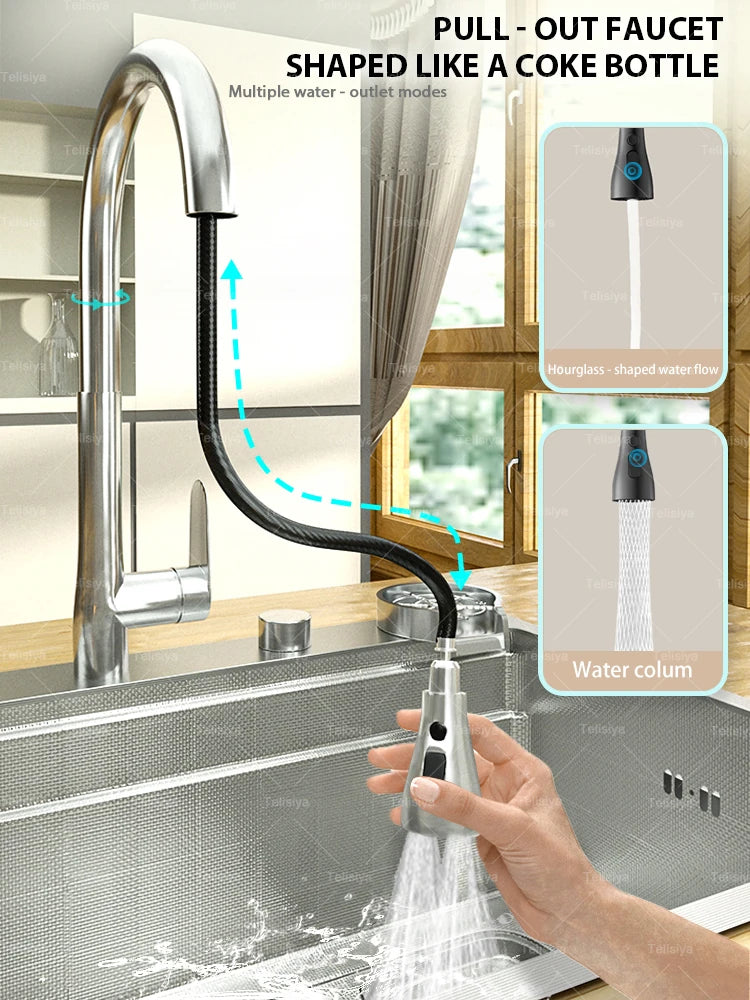 304 Stainless Steel Kitchen Sink Silver Large Single Slot Undermount Multifunction Sinks Dishwashing Basin