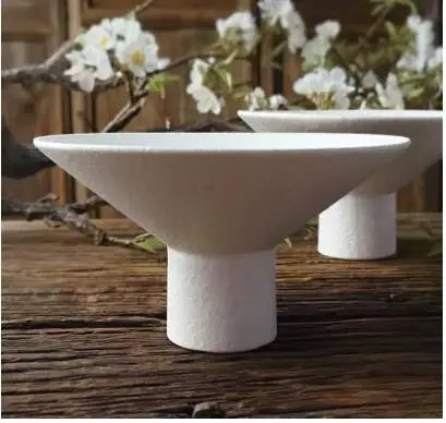Ceramics Dinner Plate Tall Pasta Plates Salad Bowls Soup Basins Restaurant Home High Feet Tableware Snack Dessert Trays