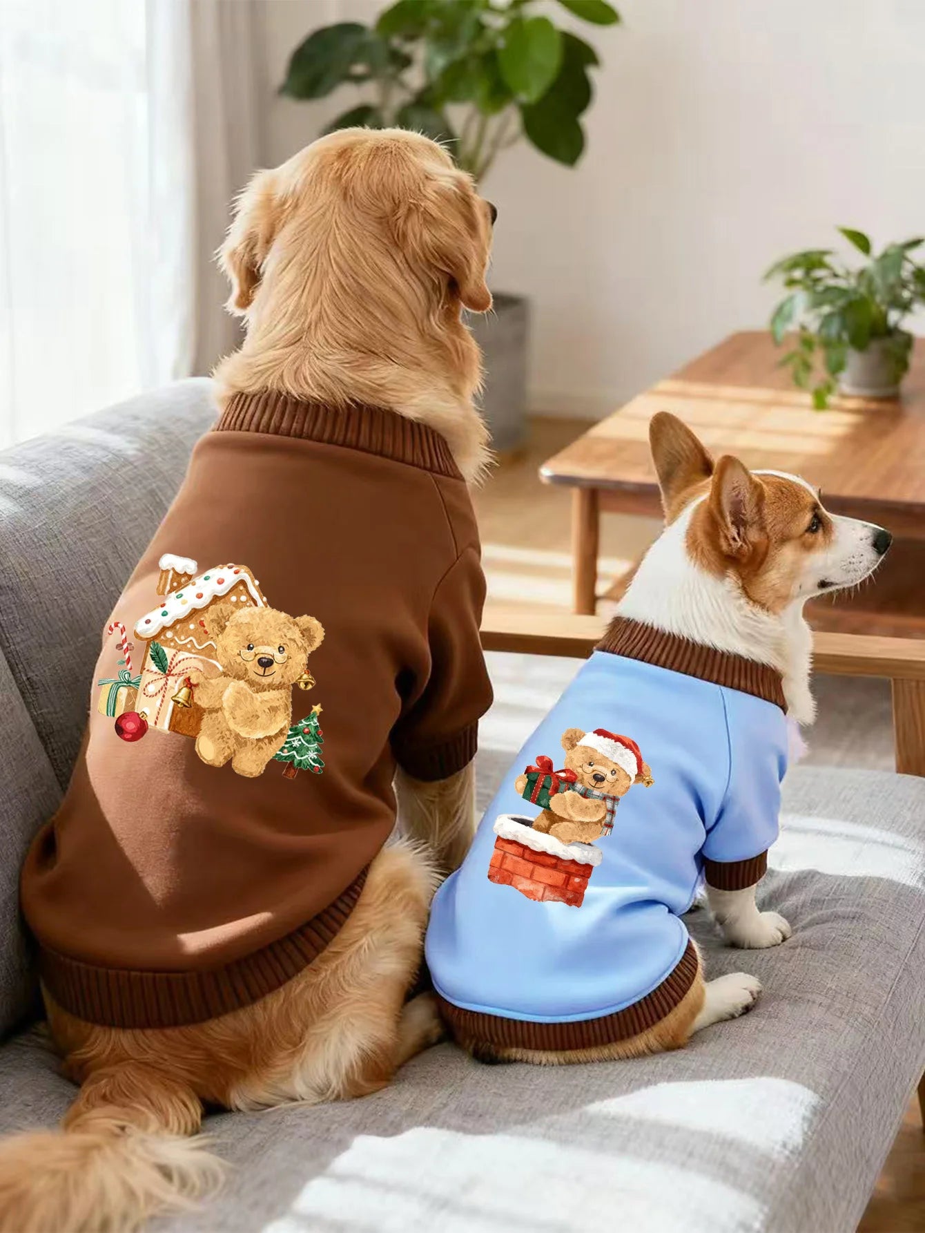 XS-3XL Pet Christmas Clothing, Cat & Dog Winter Warmth  Sweatshirt For Celebrating Christmas Party