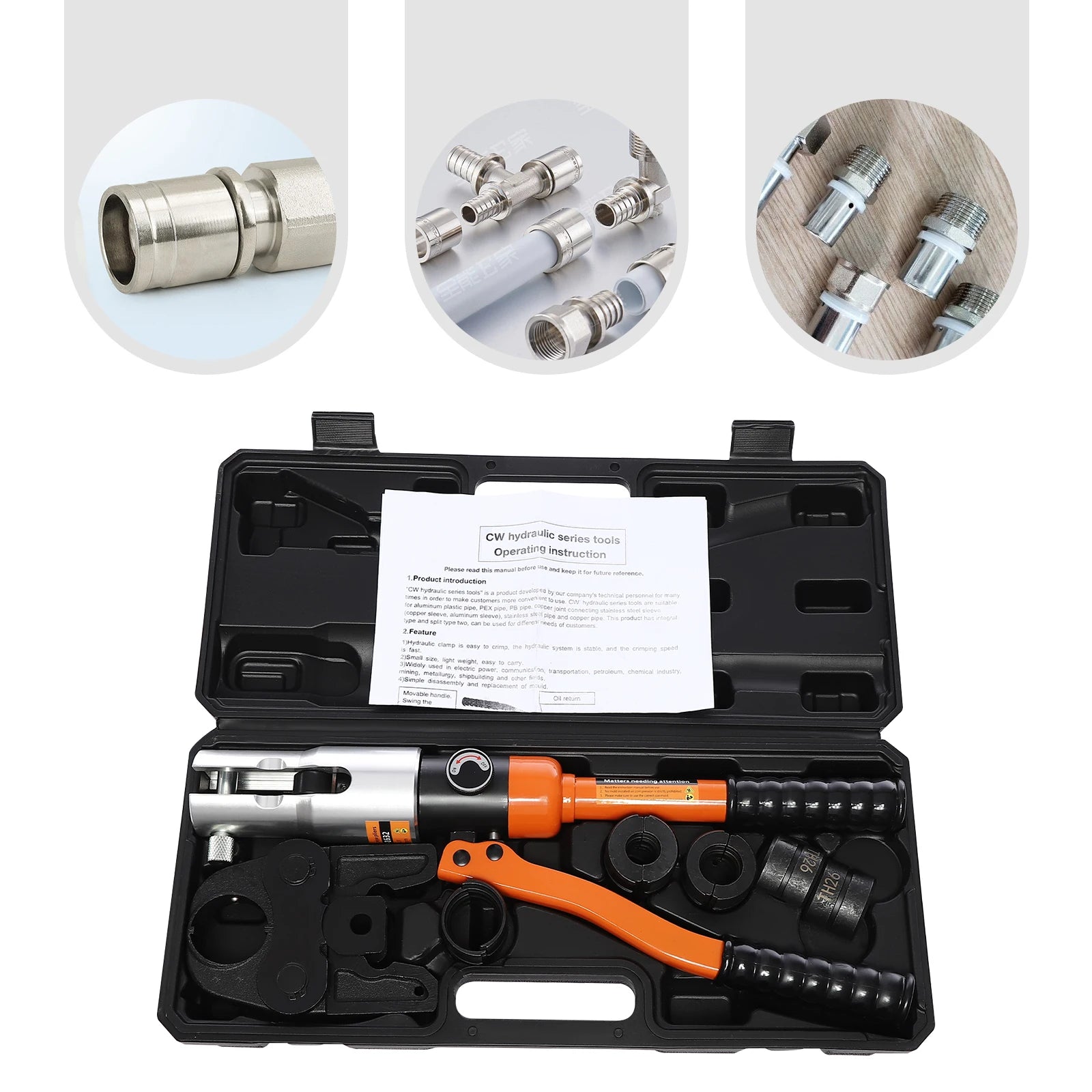 Professional Tube Crimping Pliers Hydraulic Press Tool Pressing Crimper To Crimp Pipes TH/U Molds crimp aluminum plastic, PEX,