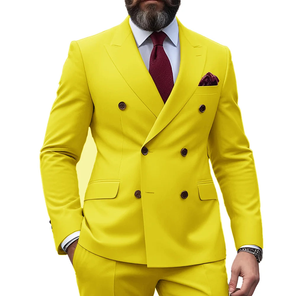 Ensemble de costume 2 pièces double boutonnage