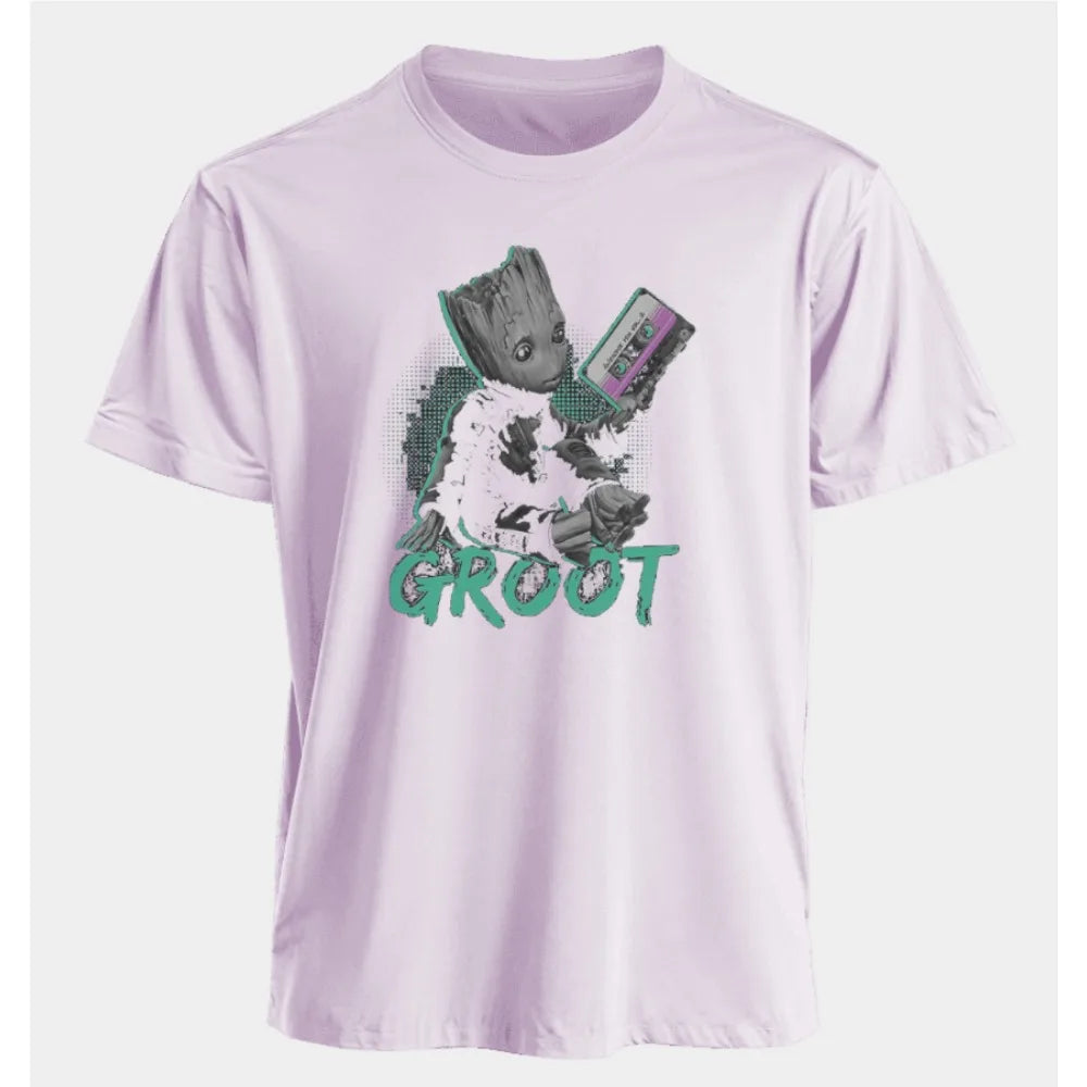 Marvel Men's and Women's T-shirts Groot Summer American Spring and Autumn New Classic Oversized Sporty Style Short-sleeved