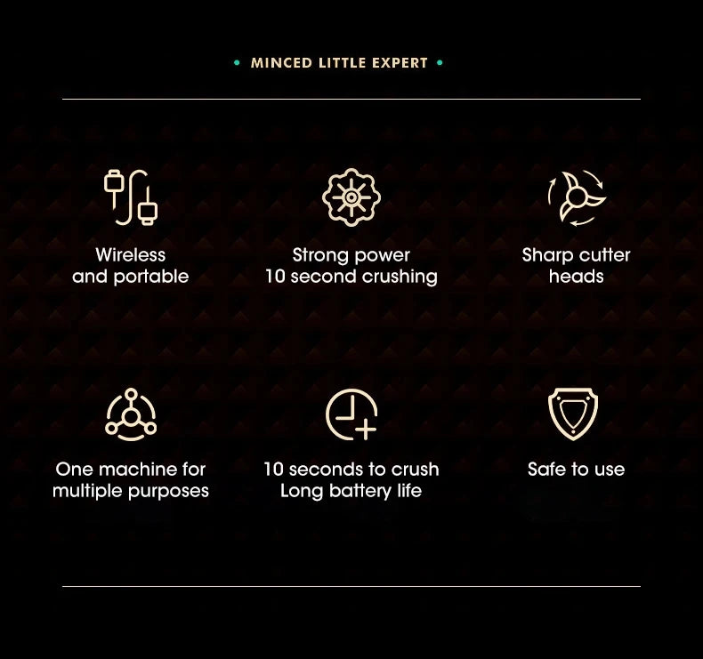 Electric garlic grinder USB garlic puree machine 250ML meat grinder kitchen vegetable grinder food chopper blender