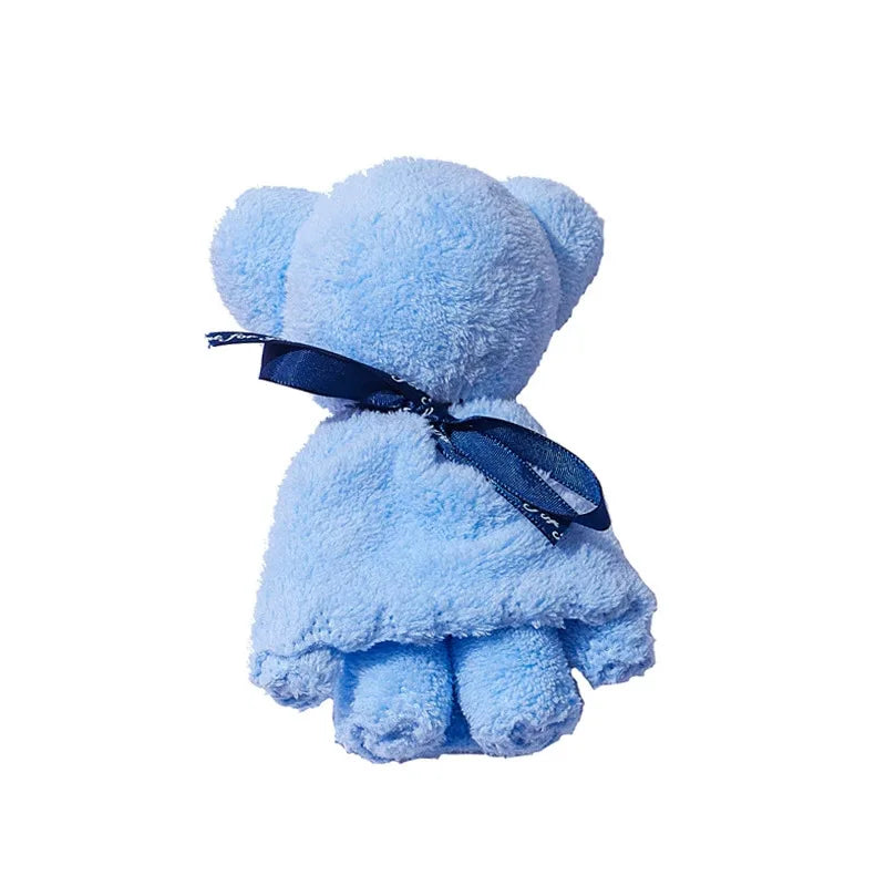 منشفة دب تذكارية لحفلات الزفاف، هدية صغيرة، منشفة دب من الصوف المرجاني، هدايا زفاف للضيوف، هدية عيد الشكر لوصيفة العروس بكميات كبيرة