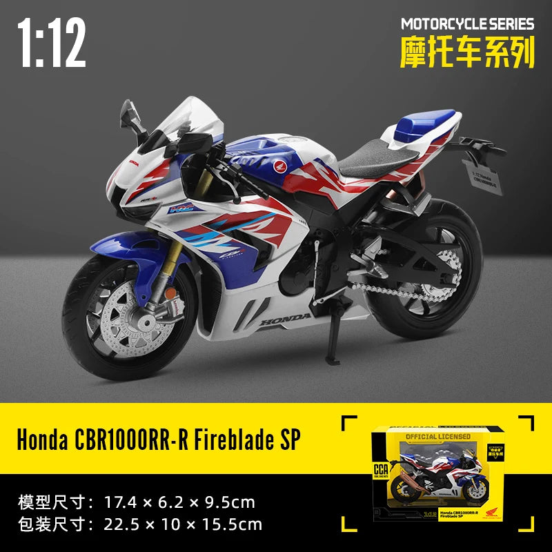 MSZ CCA 1:12 BMW R1250RT with base alloy die-cast car motorcycle model, toy gift giving, die-cast static motorcycle model