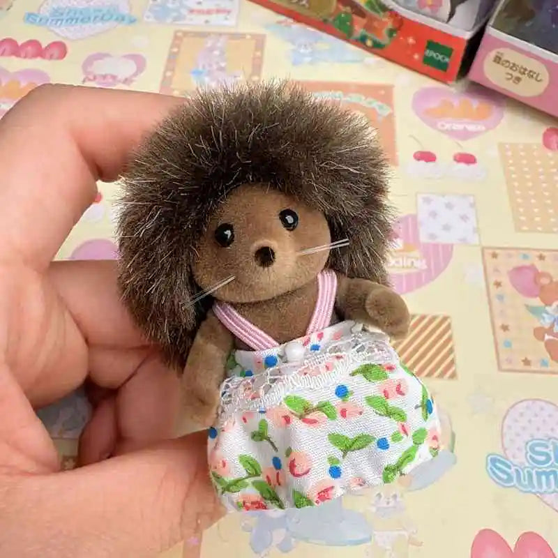 Original Japanese Sylvanian Families New Home Toy Chaisan Flocking Mini Cute Ornament In Stock Doll Toys Kids Gifts