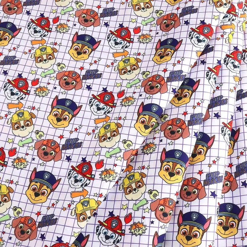 Paw Patrol Polyester Cotton Fabric Sewing Material For Clothes Dress Decor DIY Patchwork Quilting Material