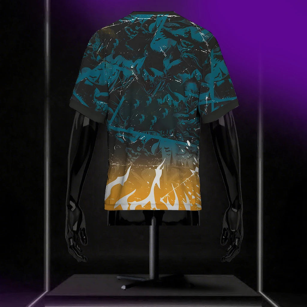 Marvel Batman Printed Men's T-shirt Running Loose T-shirt Gym Fitness Jogging Short Sleeve Men's Casual Shirt Top DIY Jersey