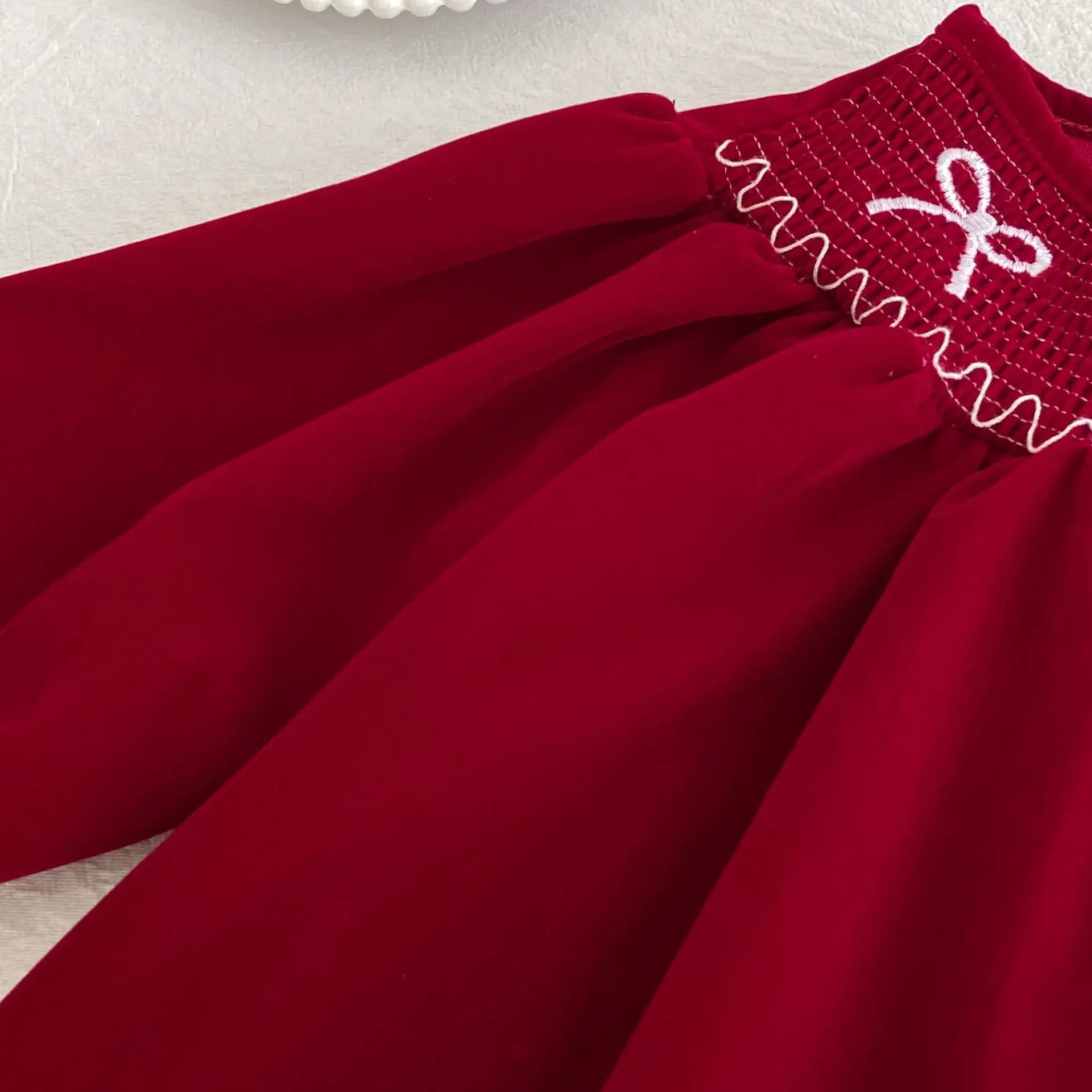 2025 Christmas 0-24M Baby Girls Jumpsuit Casual Bow Embroidered Long Sleeves Newborn Romper Christmas Party Toddler Cute Clothes