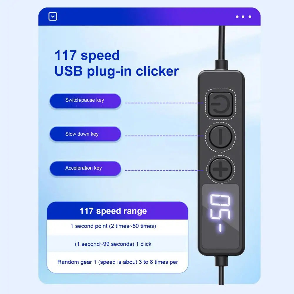 USB Auto Clicker Device Simulated Finger Clicking Automatic for Deal Gaming Shopping Giving A Like for Tik tok Reward Tasks