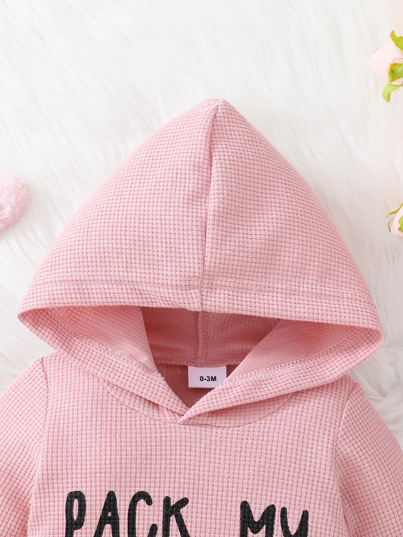 Girls Spring Autumn Casual Letter Print Hooded Romper Suit for Babies Comfortable All-in-One Clothing