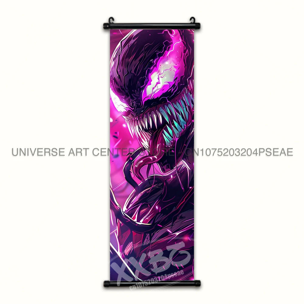 Marvel Poster Black Panther Home Decor The Avengers Wall Art Venom Hanging Painting Spider Man Scrolls Picture Wolverine Mural