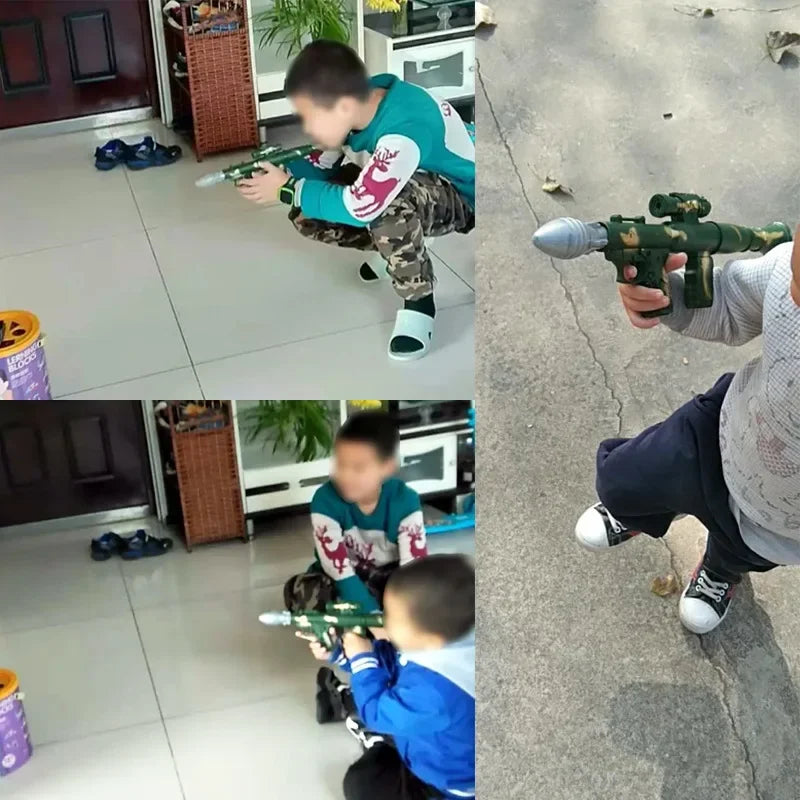 Children Soft Bullet Foam Gun Toy Military Rocket Launcher with Bullets for Boys Kids Outdoor Games Gifts