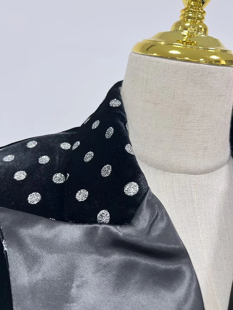 Blazer pour femmes col cranté manches longues