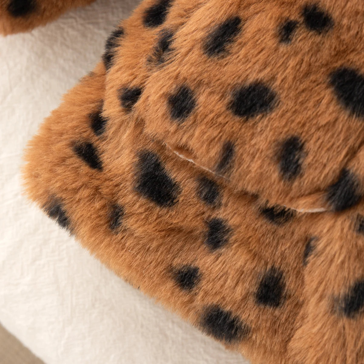 Baby Clothes Girl Winter Full Printed Spot Pattern Warm Lamb Suede Baby Girl's Outerwear Hooded Cute Casual Girl's Coat