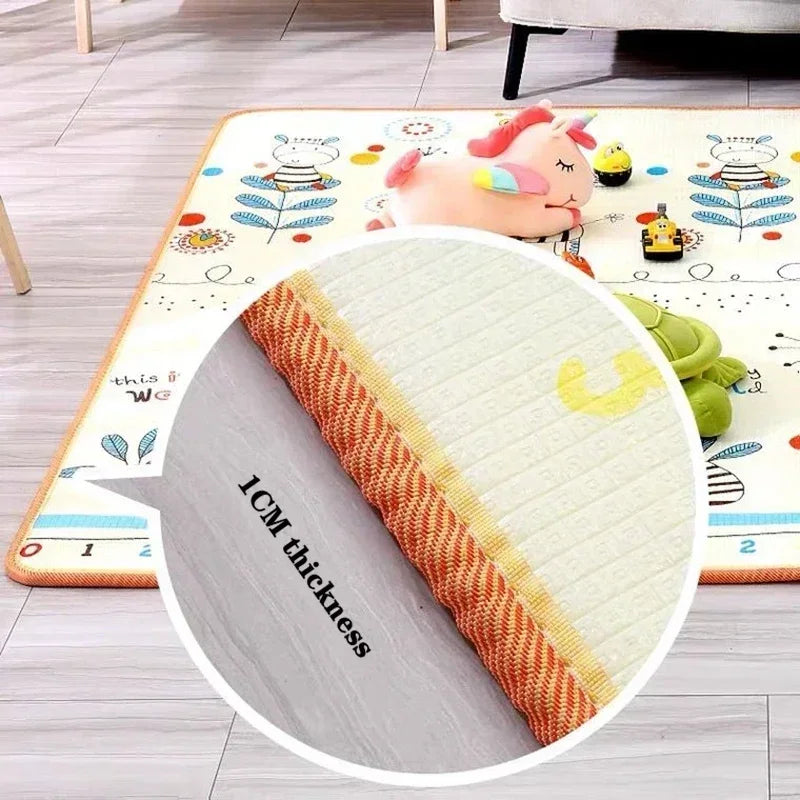 New 1CM EPE Crawling Play Mats Baby Activity Gym Folding Carpet Baby Game Mat for Children's Safety Mat Rug Non-toxic 200x180cm