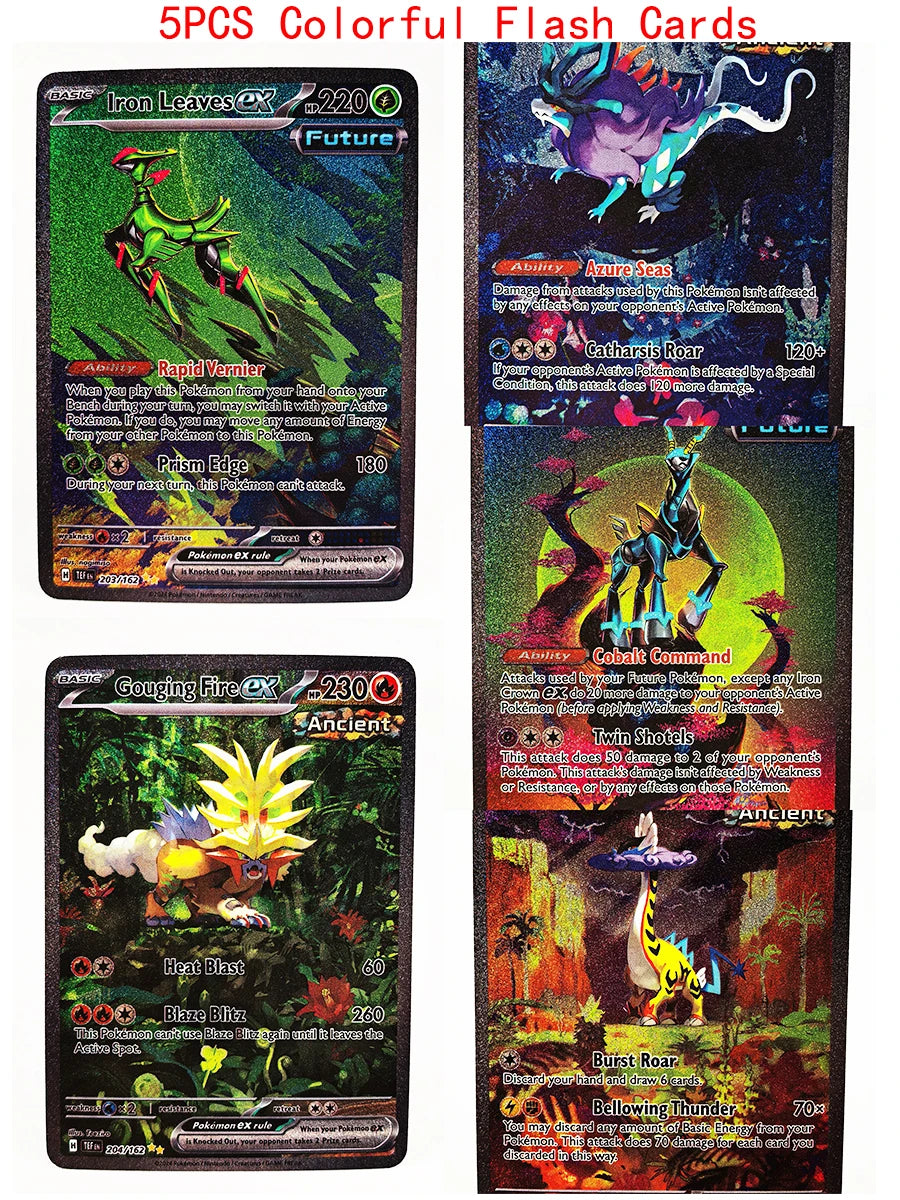 5pcs/set Iron Leaves Gouging Fire Ex Toys Hobbies Hobby Collectibles Game Collection Anime Cards