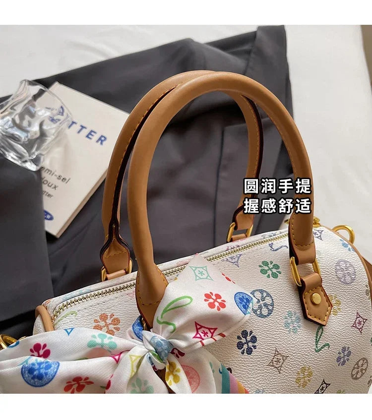 Stylish Simple Solid Color Crossbody Bag For Women With High-End Leather Design Trendy Letter Logo And Spacious Commuter
