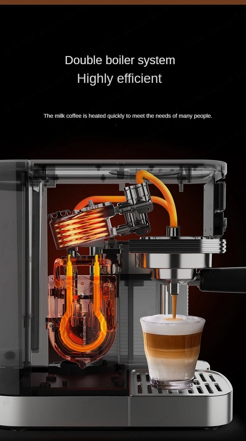 Automatic Coffee and Milk Frother All-in-one Machine 20bar Household Small Espresso Coffee Machine Multi-function Coffee Maker