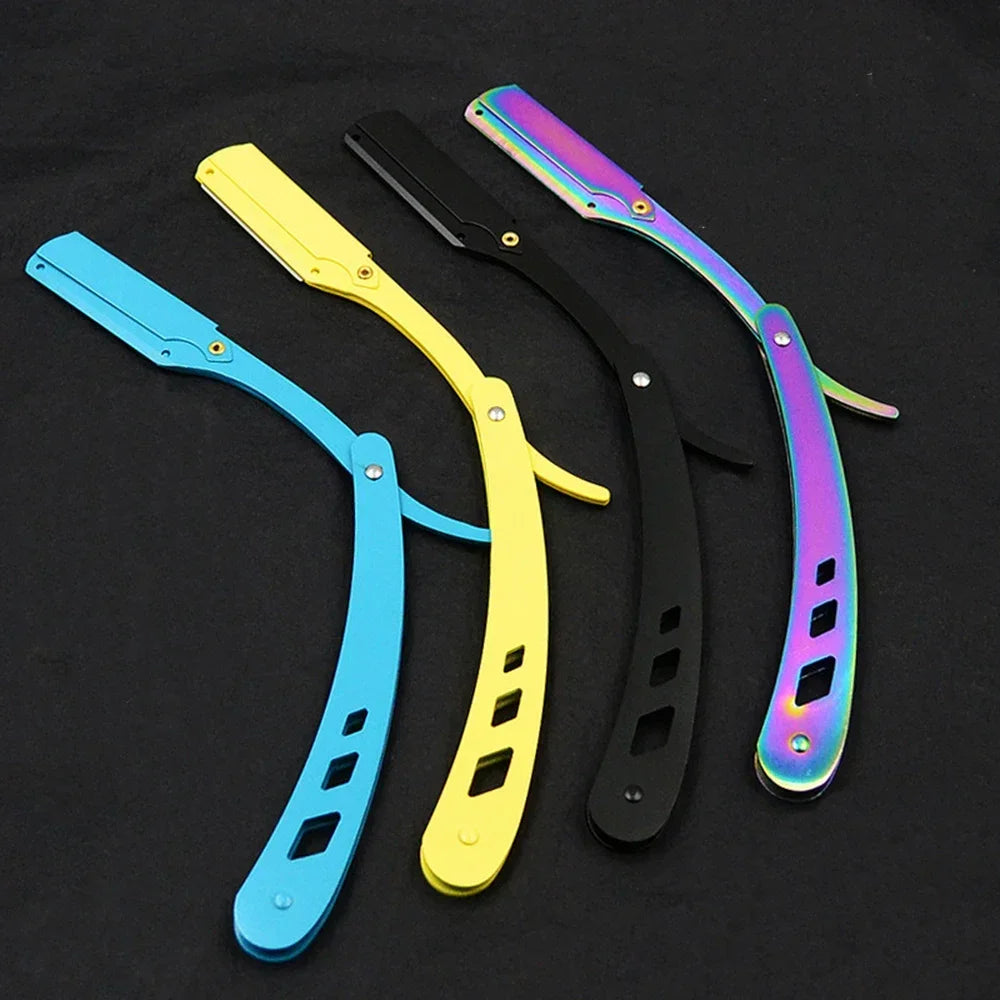 Barbershop Rasoir pour hommes Rasoir à bord droit lames remplaçable