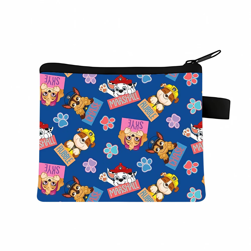 PAW Patrol Coin Purse Cartoon Letter Bags Zipper Wallet Square Key Card Bag Kids Storage Pocket Fashion Pack Card Holder Gifts