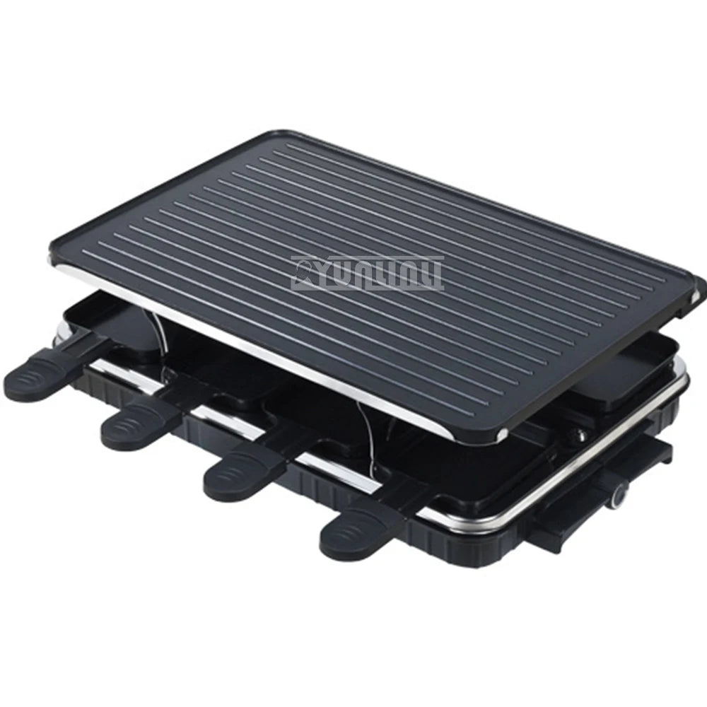 Double Layers Grill Household Electric Griddle Smokeless Non-stick Barbecue Pan Multifunctional Baking Pan