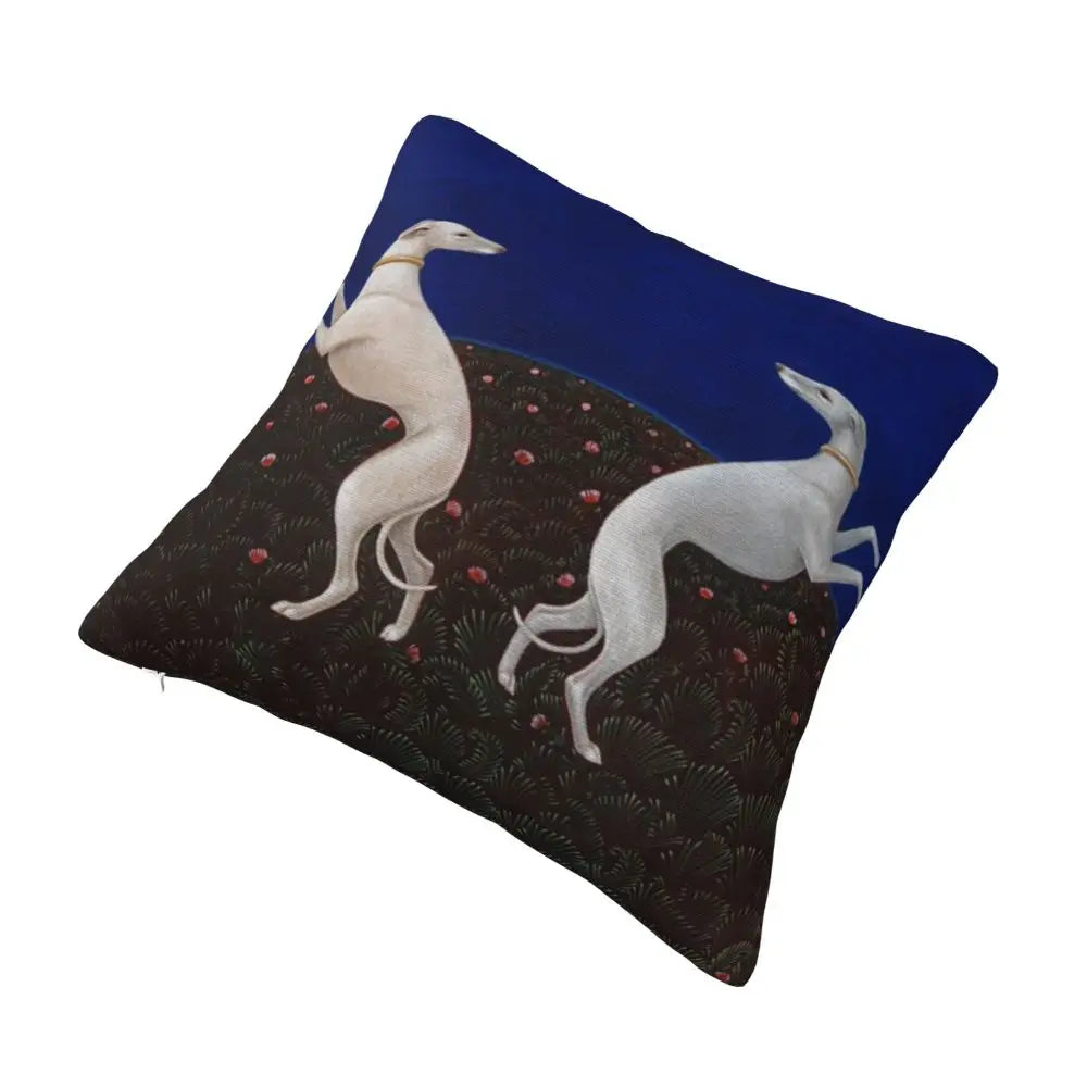Custom Cute Whippet Greyhound Pillow Case Decor Home Hound Dog Luxury Cushion Cover Car Pillowcase