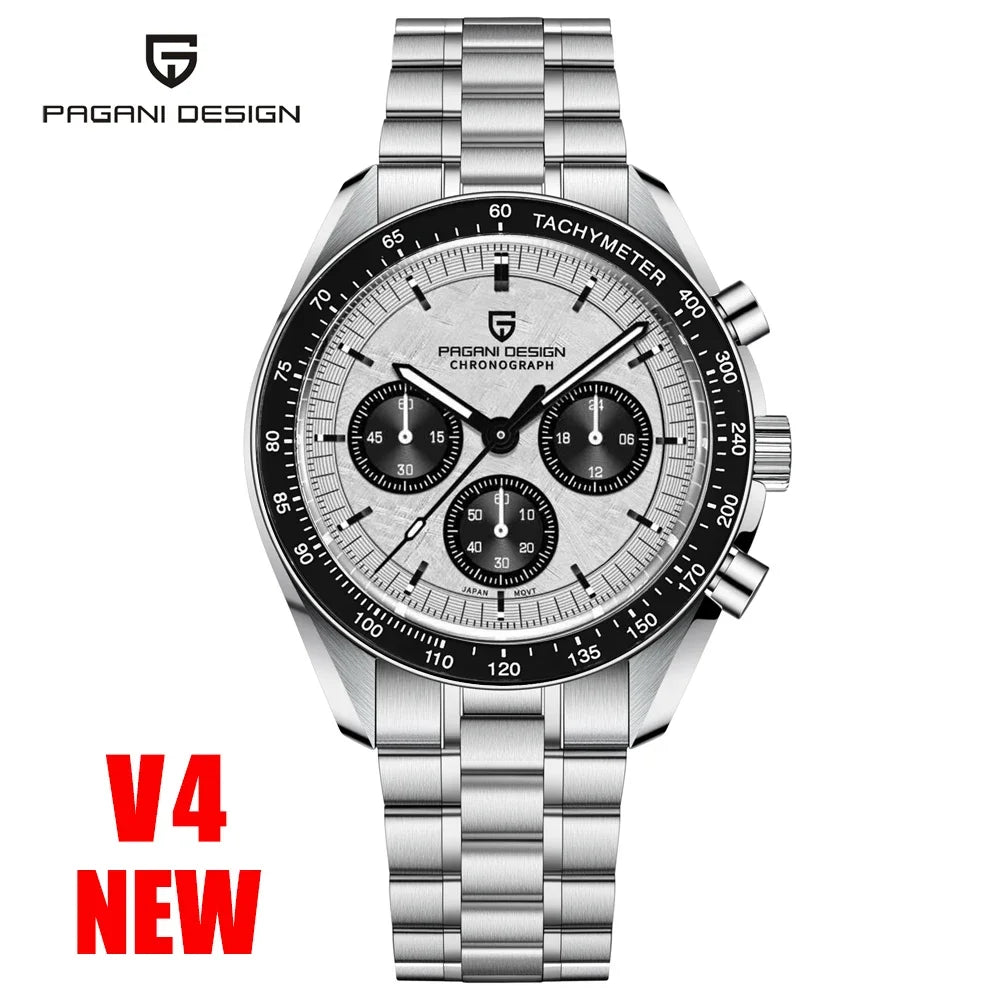 PAGANI DESIGN 2025 New Men's Watches Top Luxury Quartz Watch For Men Auto Date Speed Chronograph AR Sapphire Mirror Wrist watch